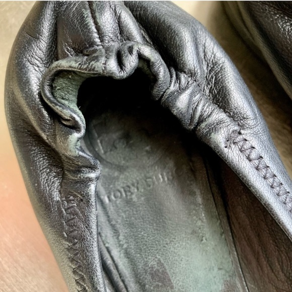 TORY BURCH medallion leather Reva ballet flats with logo - Picture 4 of 14